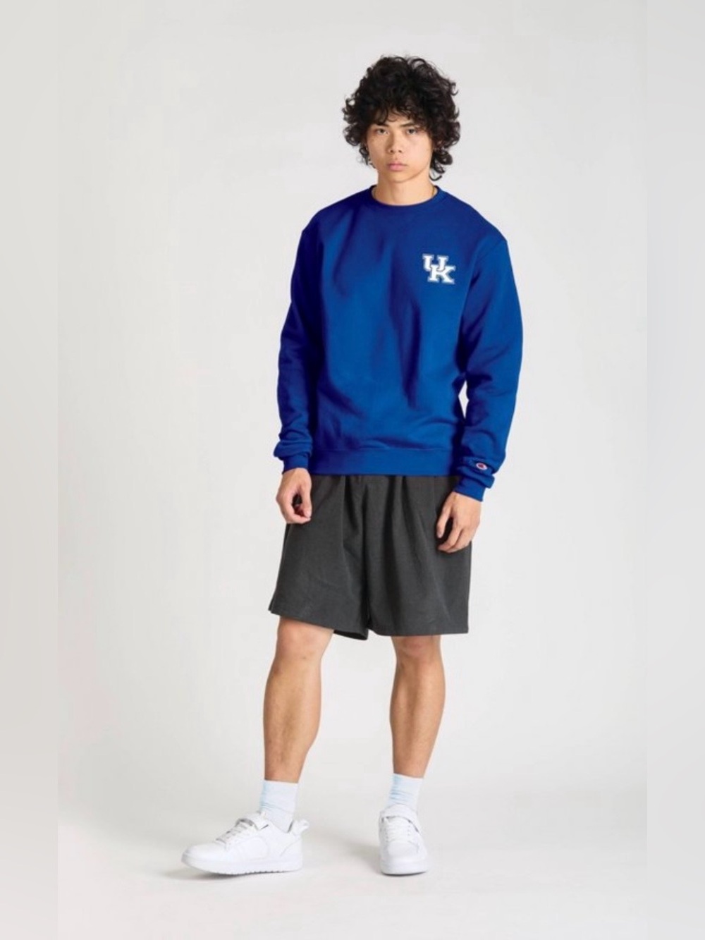 New! NCAA Kentucky Wildcats Men’s Champion Crew Neck Sweatshirt Royal Blue